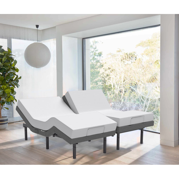 Alwyn Home Ayame Split King Massaging Zero Gravity Adjustable Bed with